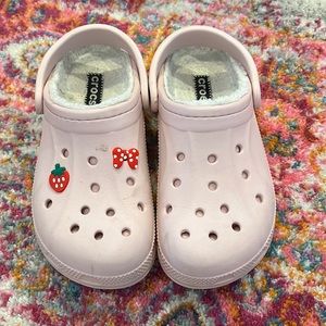 Womens fuzzy Crocs